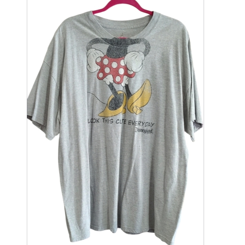 Disney Gray T-Shirt with Minnie Mouse Design Size 2XL
